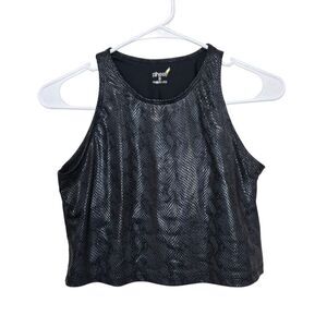 Pheel Athletics Black Metallic Tank Top
